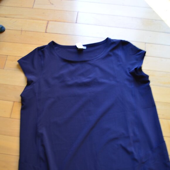 T by Talbots Cap Sleeve Navy Blue Shift Dress Size XL NWT - Picture 2 of 12